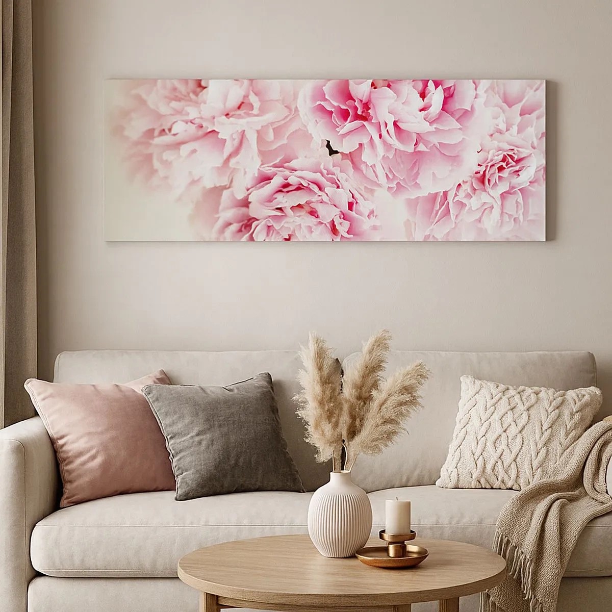 Bild auf Leinwand - Leinwandbild - In rosa Glamour - 100x40 cm