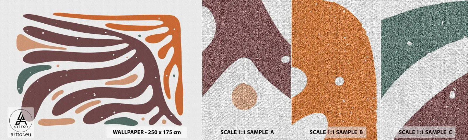 Fototapeten Muster Premium Canvas - Strahlende organische Komposition - Boho, Minimalismus, Stück - 100x30 cm