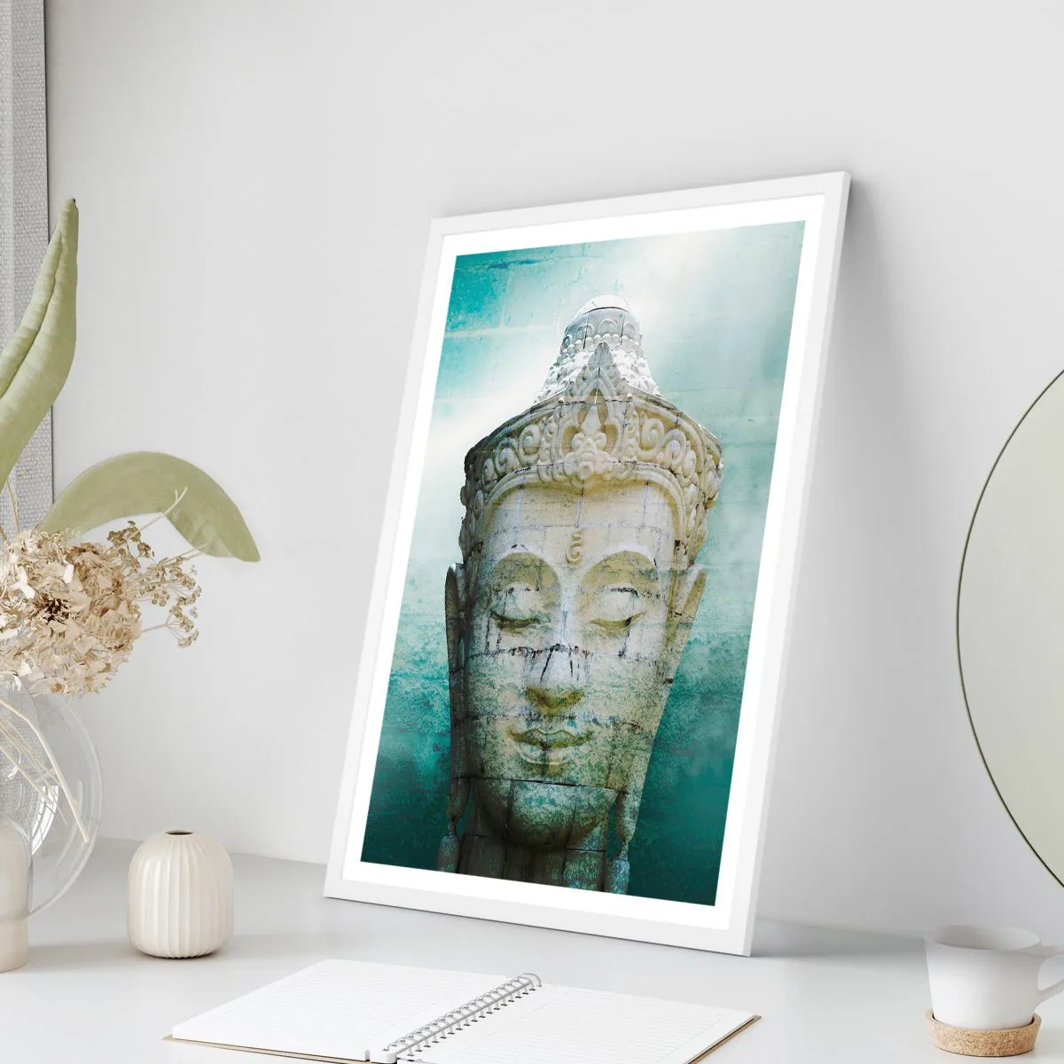 Poster in einem weißen Rahmen - Auf der Suche nach dem Licht - 30x40 cm