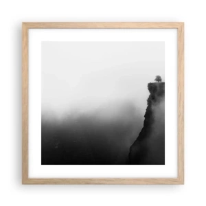 Poster in einem Rahmen aus heller Eiche - Am Rande der Welt - 40x40 cm