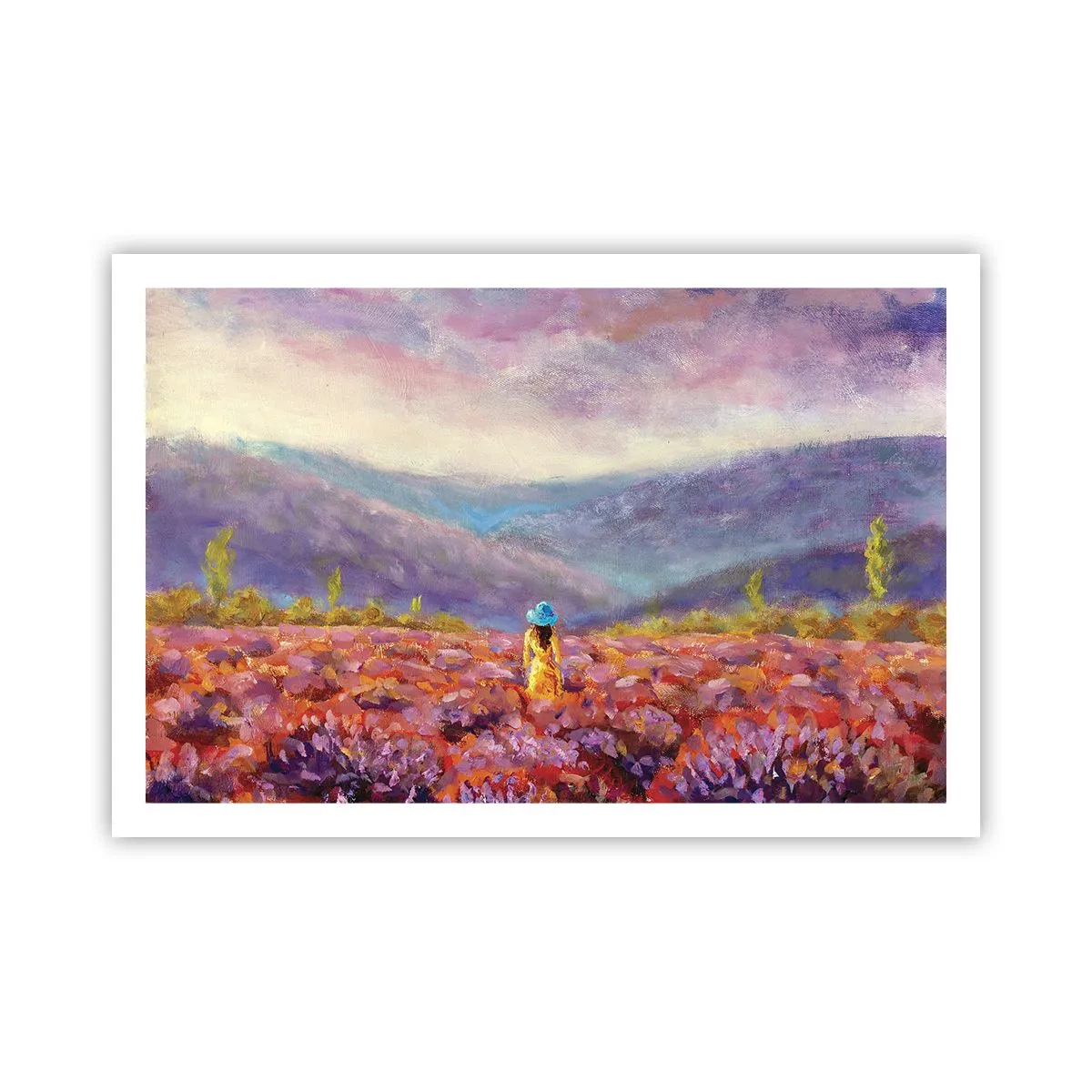Poster - In einer Lavendelwelt - 91x61 cm