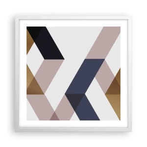 Poster in einem weißen Rahmen - Ebenen und Winkel - 50x50 cm