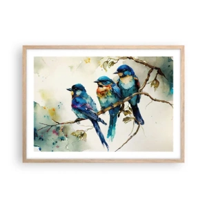 Poster in einem Rahmen aus heller Eiche - War er beleidigt? - 70x50 cm