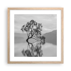 Poster in einem Rahmen aus heller Eiche - Es gibt so ein Land - 40x40 cm