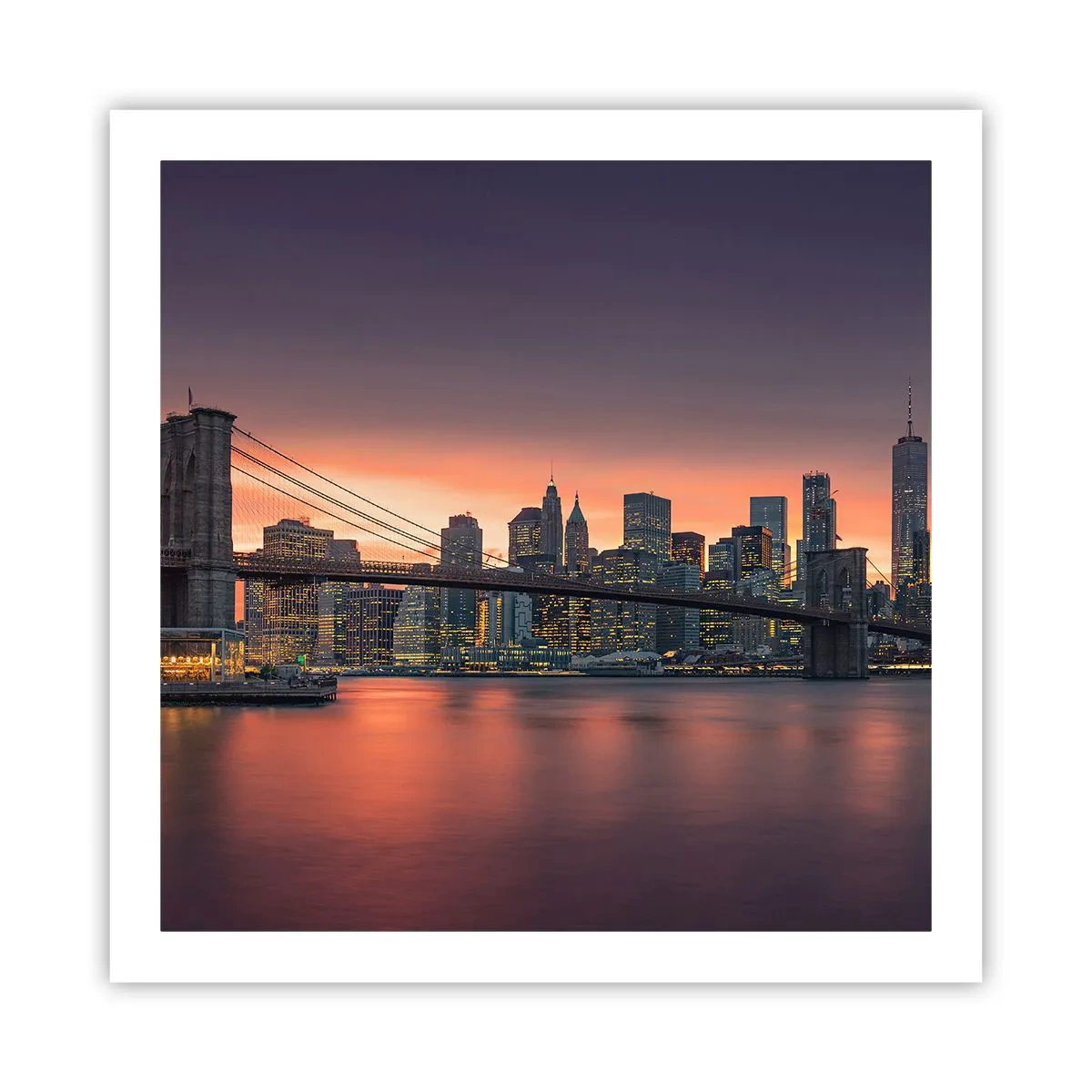 Poster - Eingetaucht in lila Stille - 60x60 cm