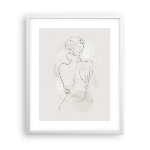 Poster in einem weißen Rahmen - Wie ein sensibles Instrument - 40x50 cm