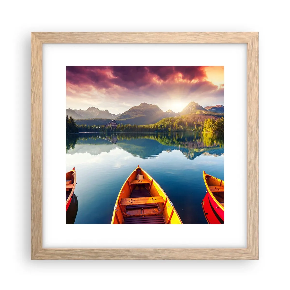 Poster in einem Rahmen aus heller Eiche - Nichts gegen die Natur - 30x30 cm