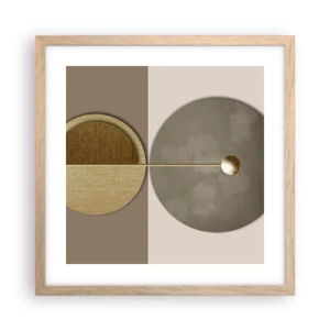 Poster in einem Rahmen aus heller Eiche - Perfekte Balance - 40x40 cm