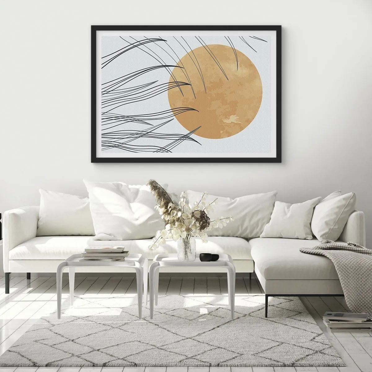 Poster in einem schwarzem Rahmen - Immer der Sonne entgegen - 50x40 cm