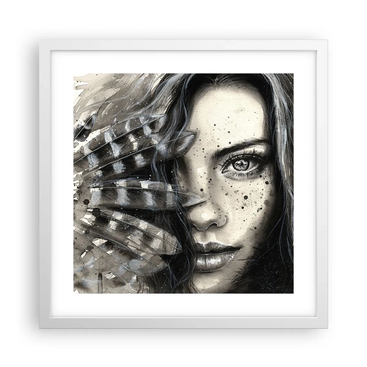 Poster in einem weißen Rahmen - Wilde Schönheit - 40x40 cm