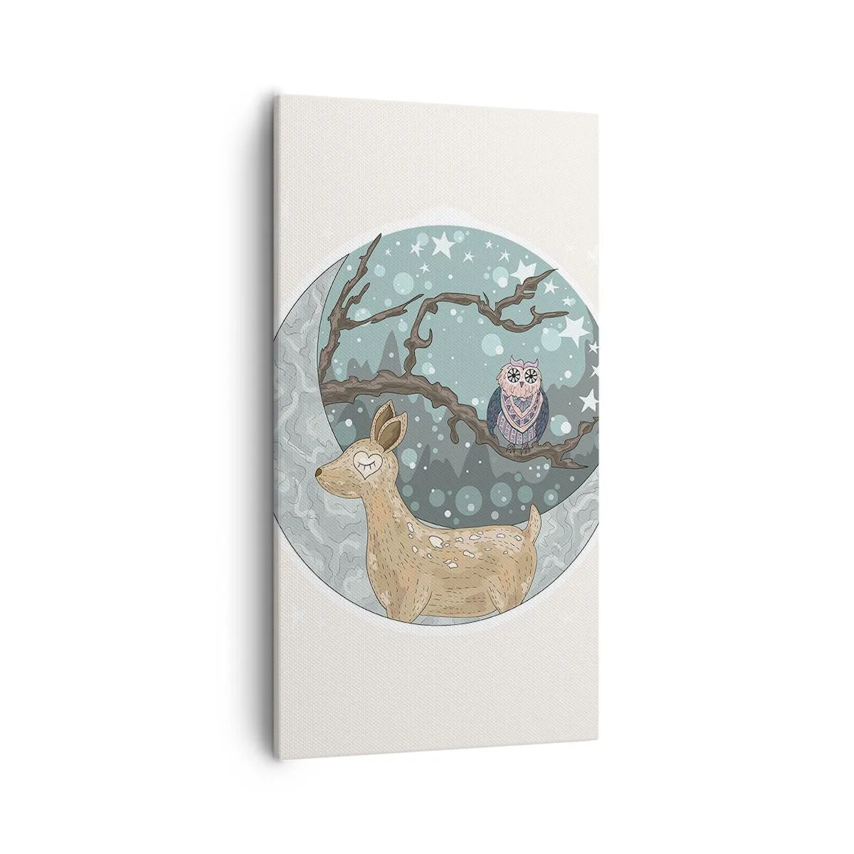 Bild auf Leinwand - Leinwandbild - Eine märchenhafte Waldnacht - 55x100 cm