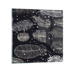 Glasbild - Bild auf glas - Gefiederte Spitze - 30x30 cm