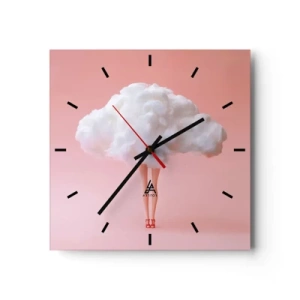 Wanduhr - Glasuhr - Süßes Versprechen - 40x40 cm
