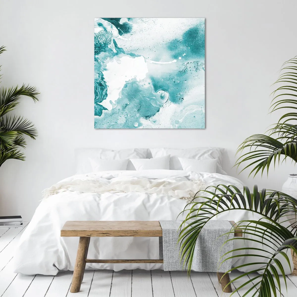 Bild auf Leinwand - Leinwandbild - Morast von Blau - 70x70 cm