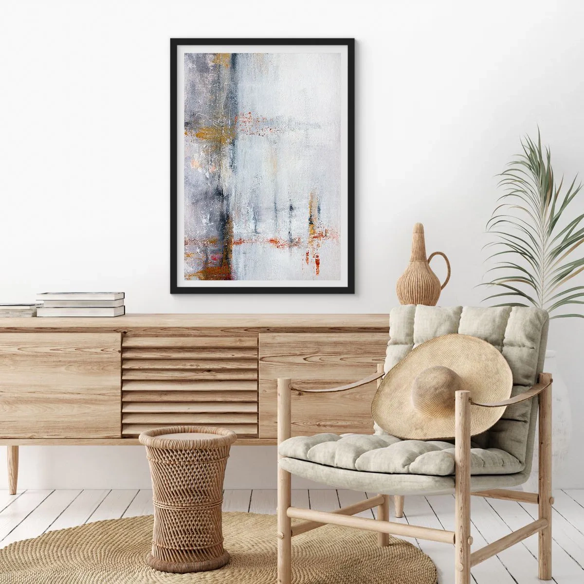 Poster in einem schwarzem Rahmen - Hinter dem Luftvorhang - 40x50 cm