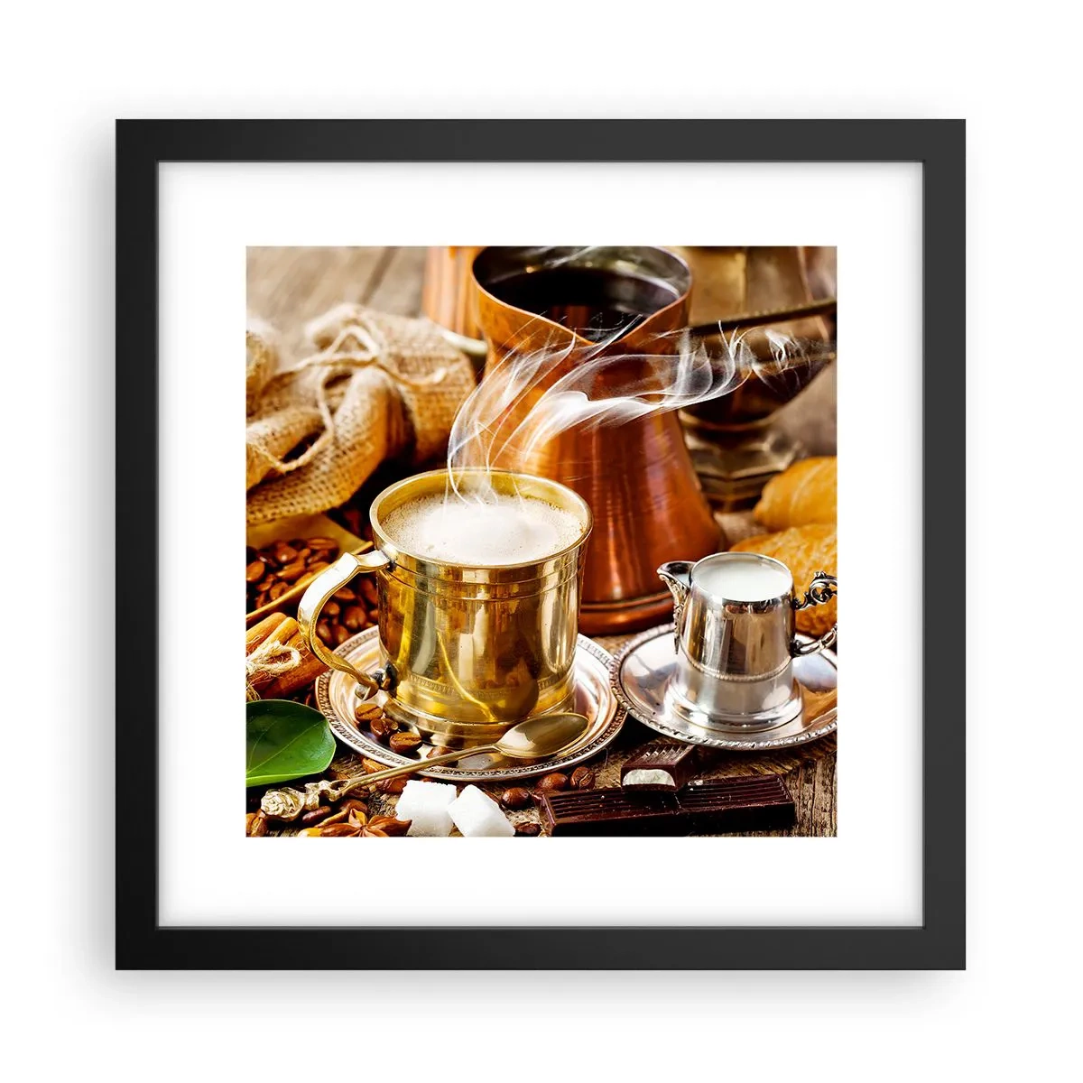 Poster in einem schwarzem Rahmen - Schönen Tag noch! - 30x30 cm