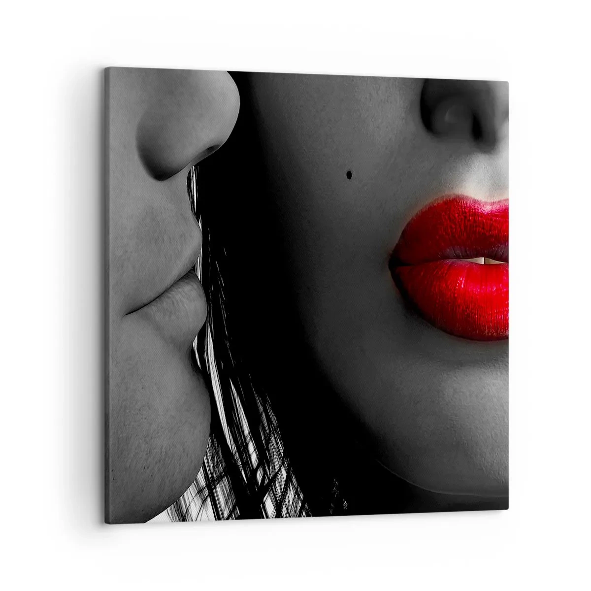 Bild auf Leinwand - Leinwandbild - Gesicht am Gesicht - 50x50 cm