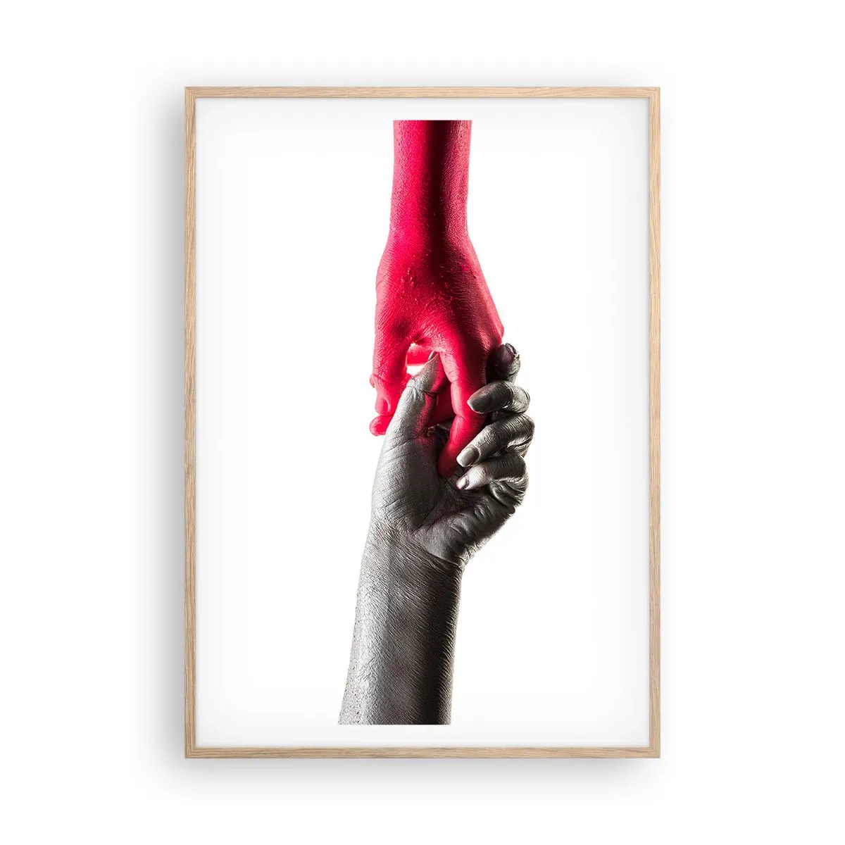 Poster in einem Rahmen aus heller Eiche - Gemeinsam, obwohl anders - 70x100 cm