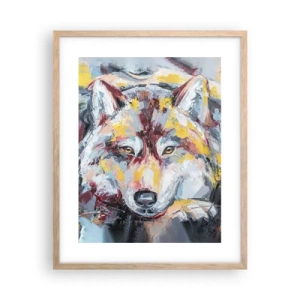 Poster in einem Rahmen aus heller Eiche - Seelenfrieden unter den Lieben - 40x50 cm