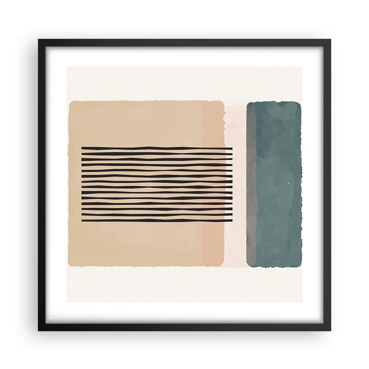 Poster in einem schwarzem Rahmen - Alles ist in Ordnung - 50x50 cm