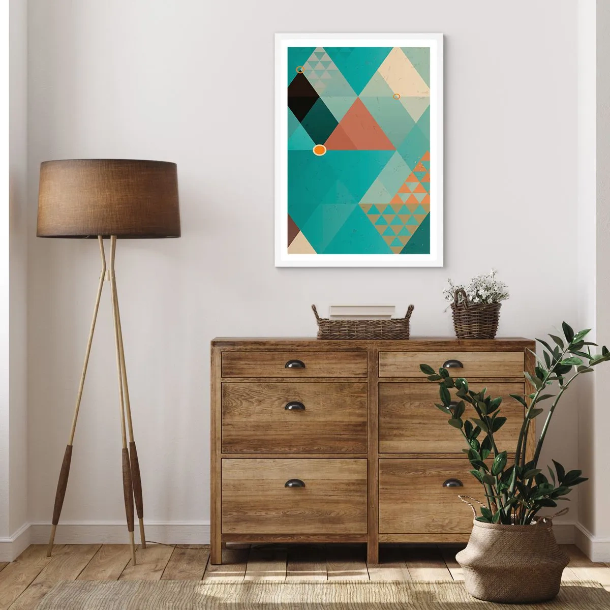 Poster in einem weißen Rahmen - Einheit der Vielheit, Vielheit der Einheit - 30x40 cm