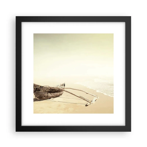 Poster in einem schwarzem Rahmen - Erinnerung an die Südsee - 30x30 cm