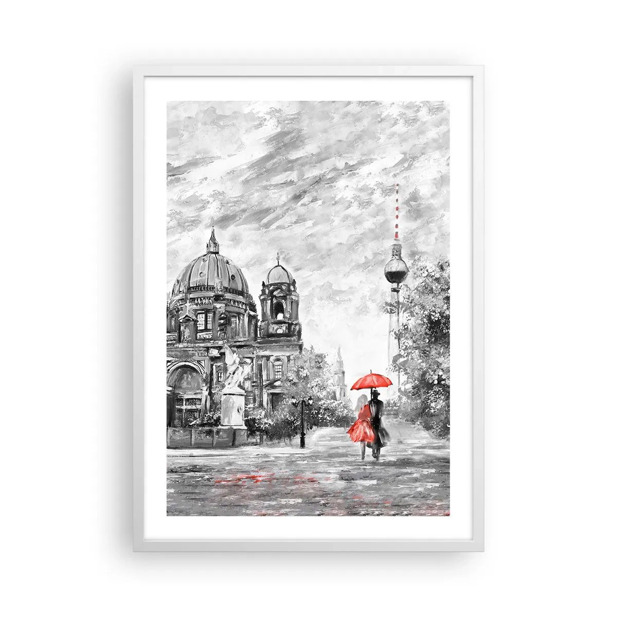 Poster in einem weißen Rahmen - Berliner Treffen - 50x70 cm
