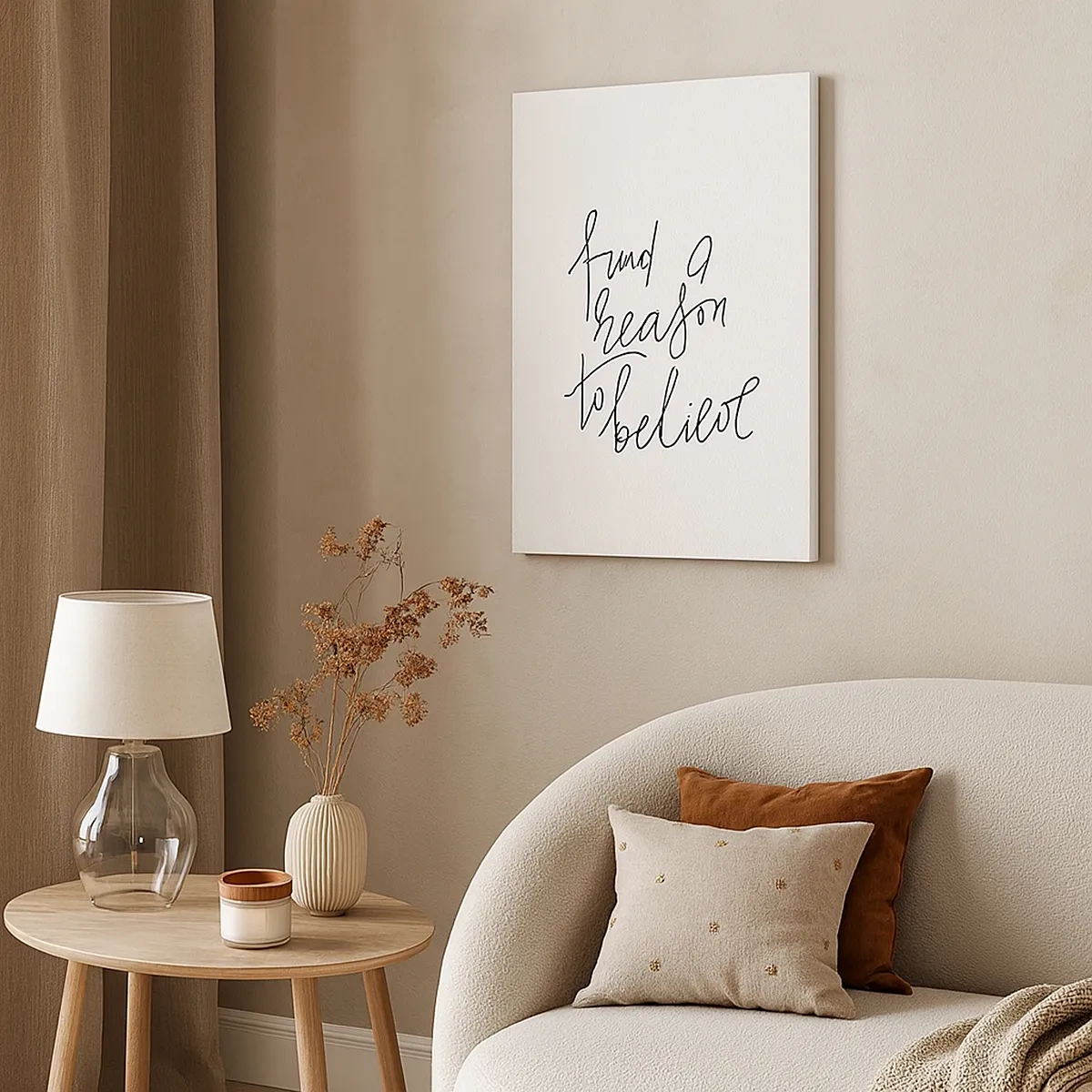 Bild auf Leinwand - Leinwandbild - Ein motivierendes Zitat im minimalistischen Stil - 50x70cm - Es ist möglich - Moderne Wanddekoration für Wohnzimmer und Schlafzimmer ARTTOR