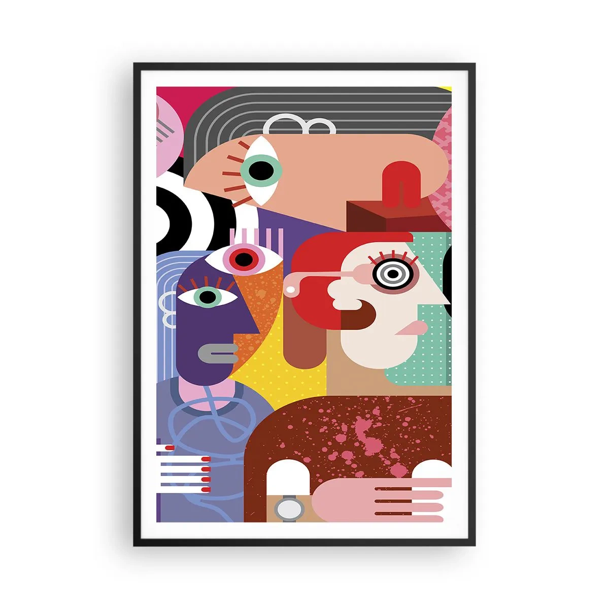 Poster in einem schwarzem Rahmen - Wir sind von Herrn Picasso - 70x100 cm