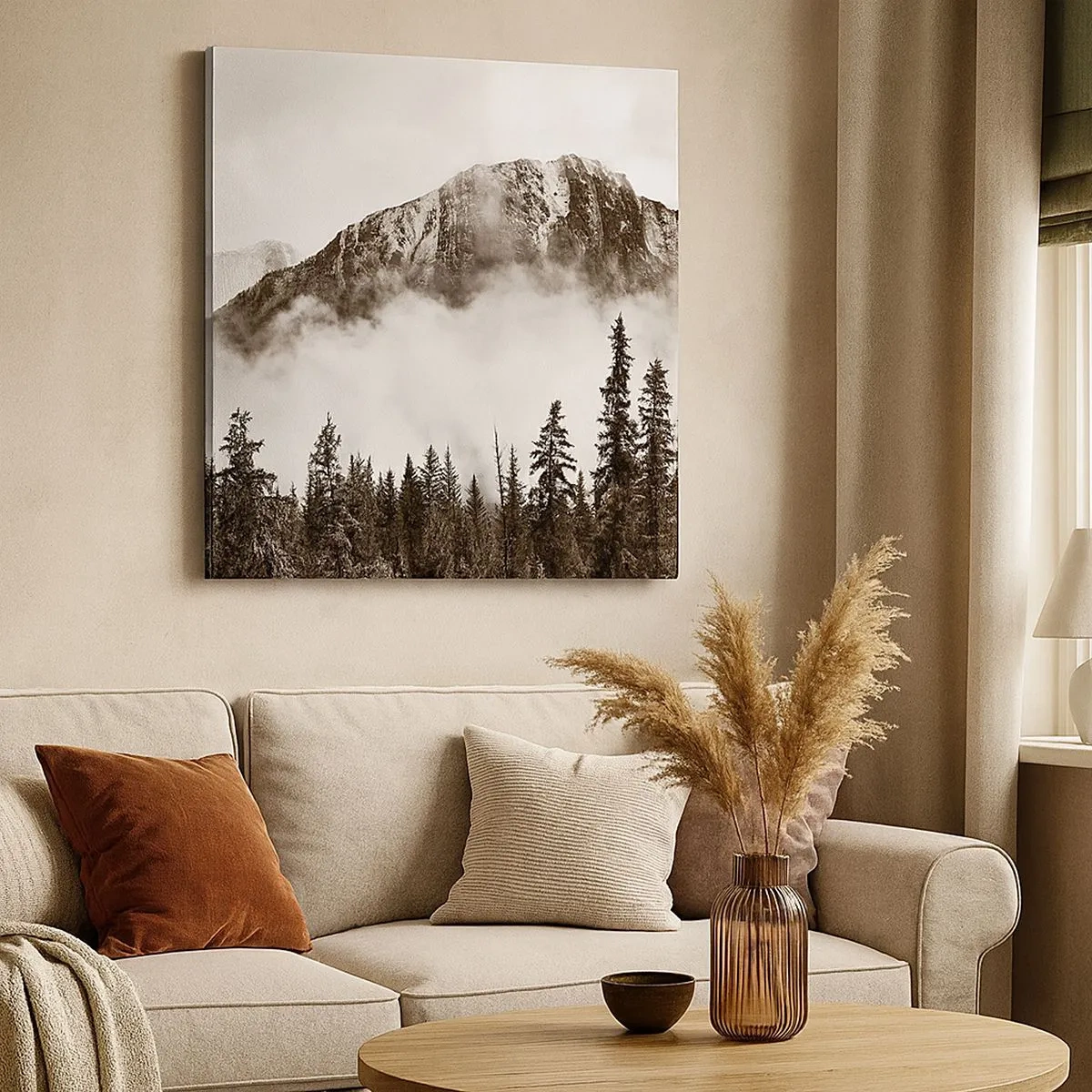 Bild auf Leinwand - Leinwandbild - Lineal aus Granit - 30x30 cm