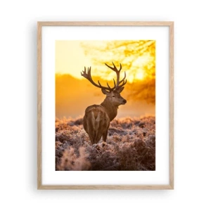 Poster in einem Rahmen aus heller Eiche - König des Herbstwaldes - 40x50 cm