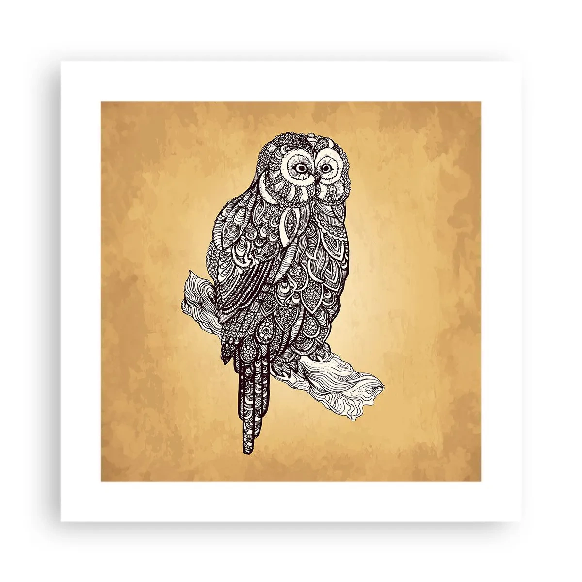 Poster - Kunstvolle Ornamente der Weisheit - 40x40 cm