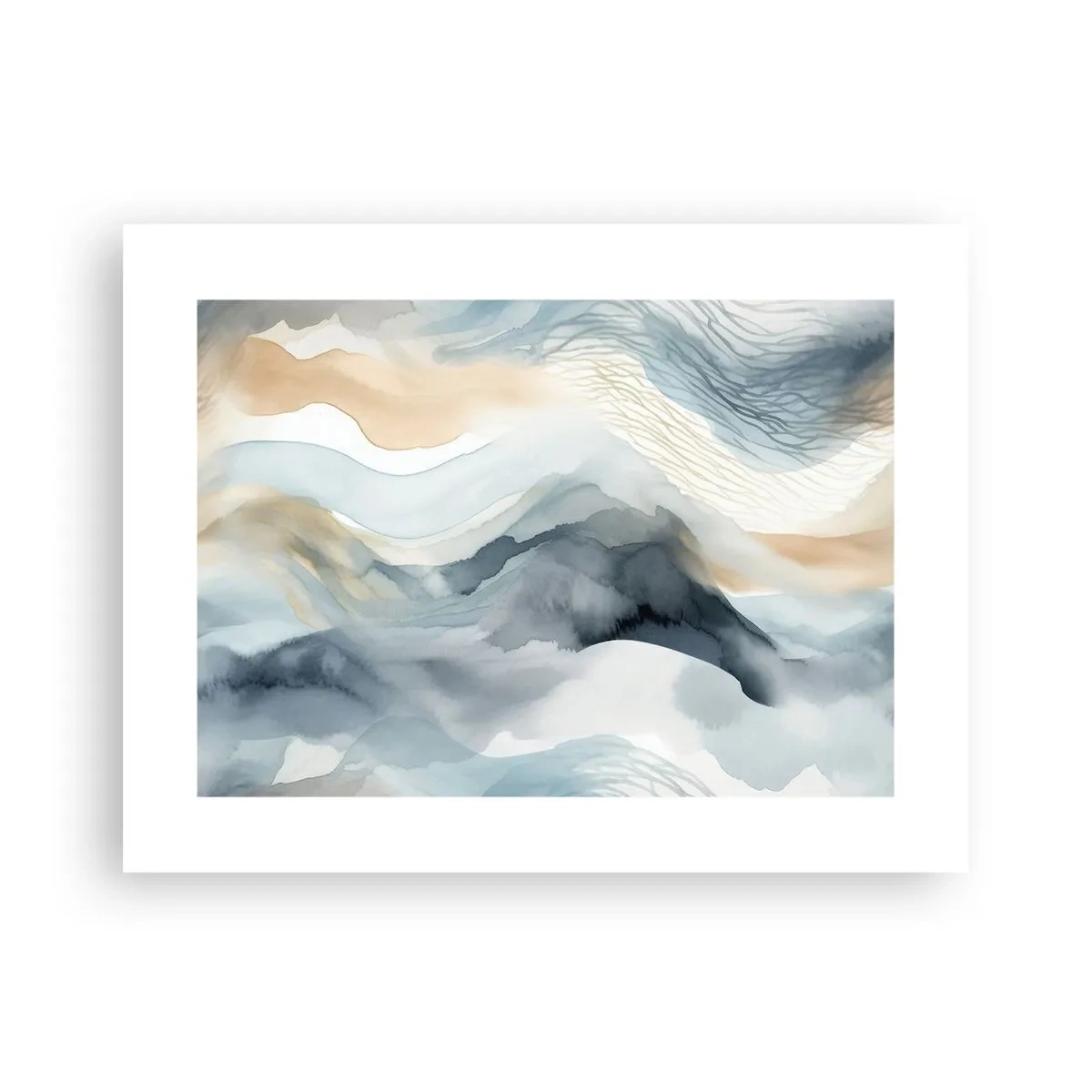 Poster - Verschneite und neblige Abstraktion - 40x30 cm