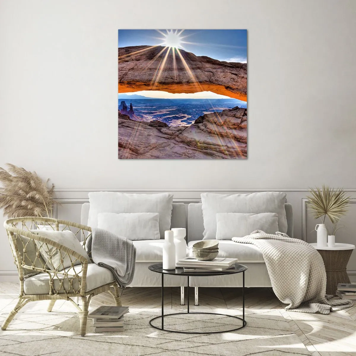 Glasbild - Bild auf glas - Durch das Felsentor - 70x70 cm