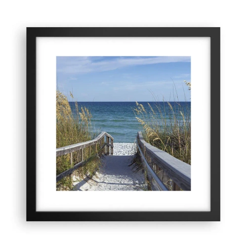 Poster in einem schwarzem Rahmen - In der Sonne, im Wind - 30x30 cm