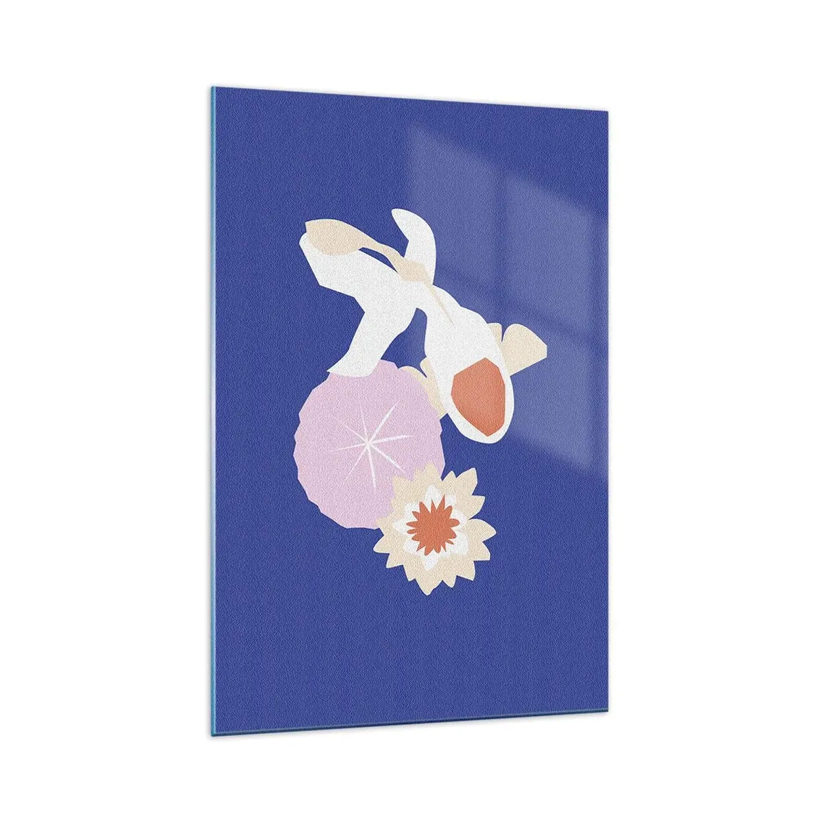 Glasbild - Bild auf glas - Komposition von Blüten und Knospen - 70x100 cm