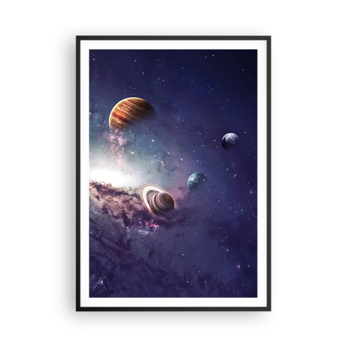 Poster in einem schwarzem Rahmen - Solar-Tanz-System - 70x100 cm