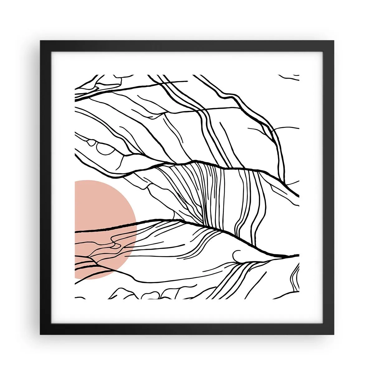 Poster in einem schwarzem Rahmen - In einem Netz aus Zweigen - 40x40 cm