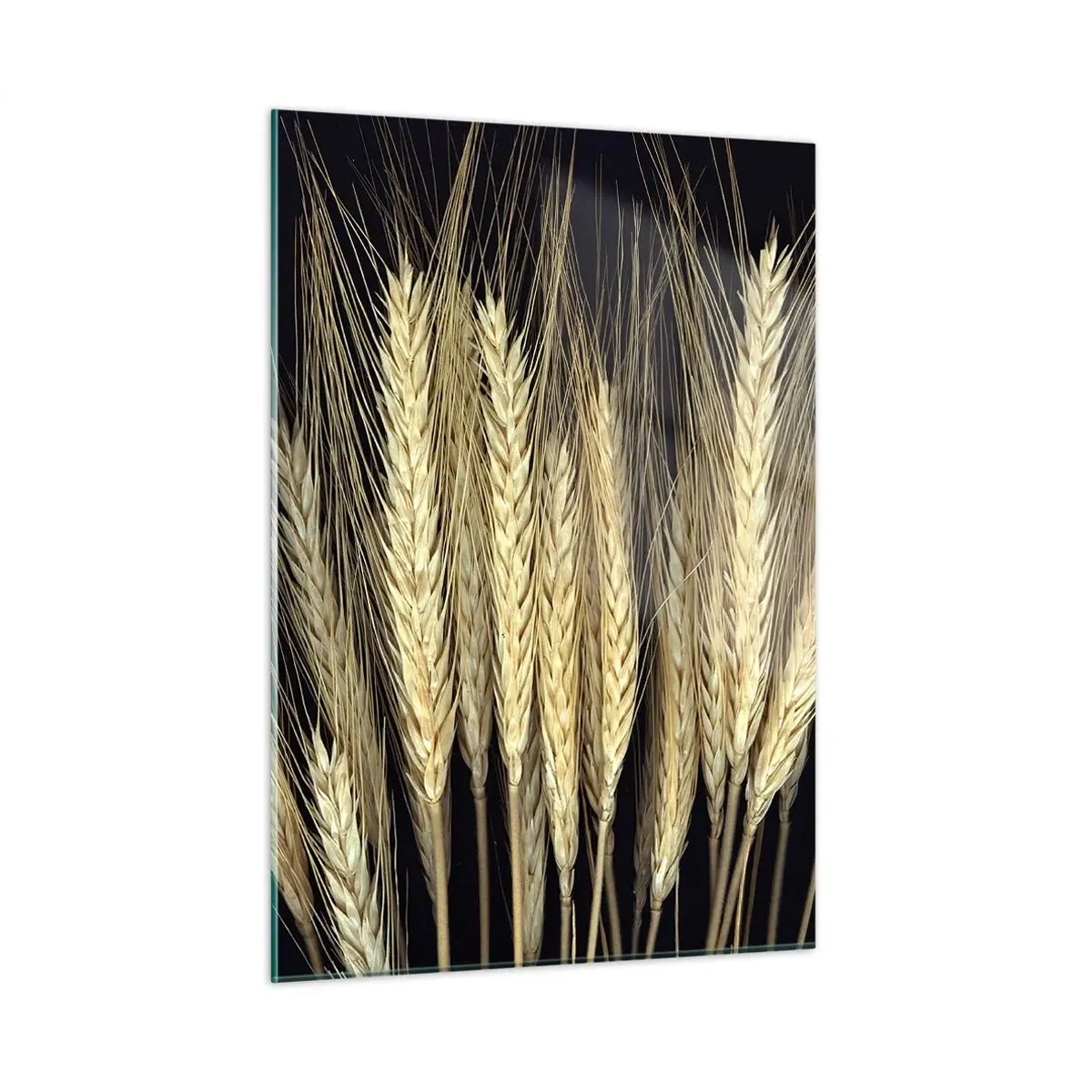 Glasbild - Bild auf glas - Maserung in warmen Tönen auf schwarzem Hintergrund - 50x70cm - Rustikale Magie - Moderne Wanddekoration für Wohnzimmer und Schlafzimmer ARTTOR