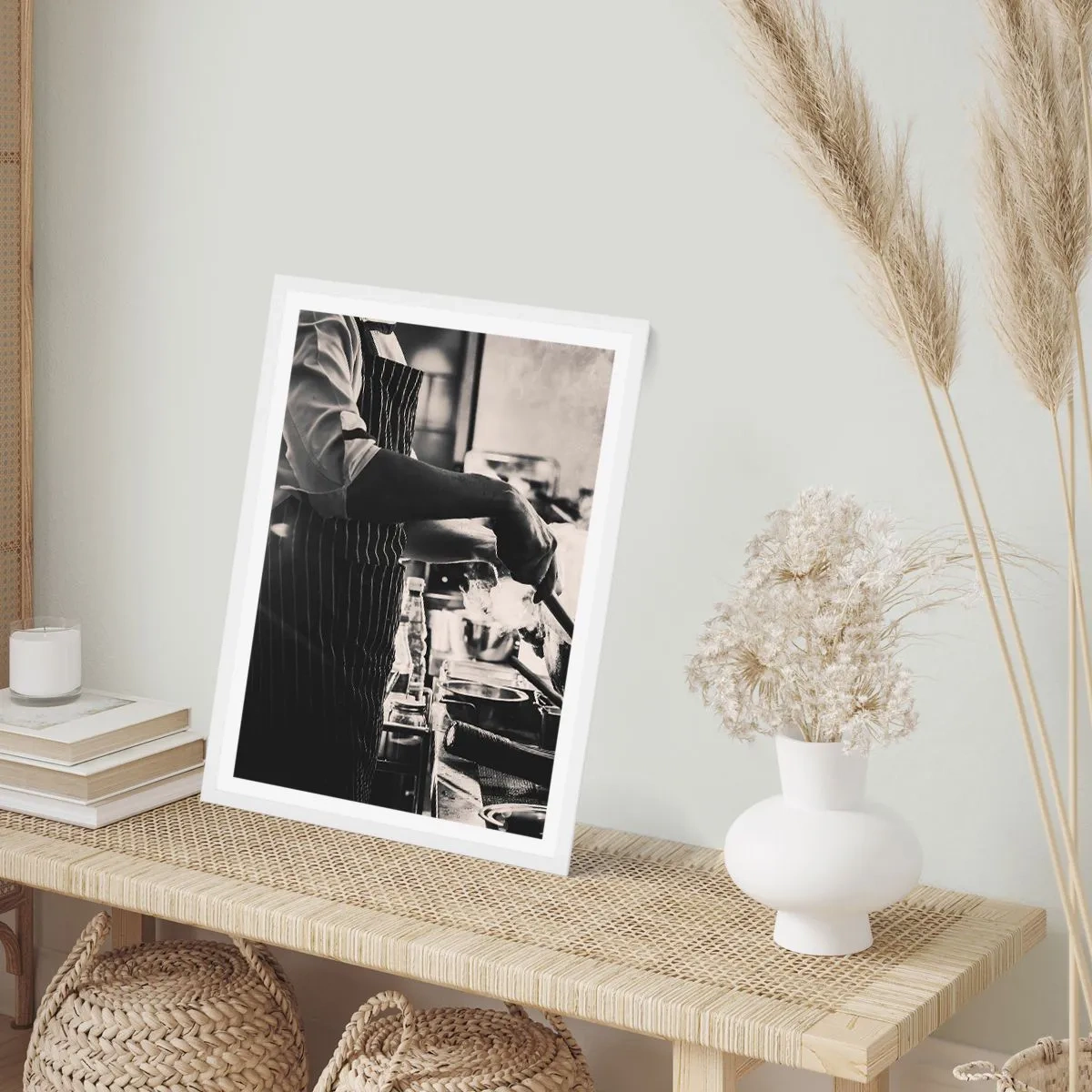 Poster in einem weißen Rahmen - Alchemie der Aromen - 40x50 cm