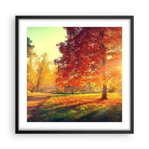 Poster in einem schwarzem Rahmen - Unhöflich ist schön - 50x50 cm