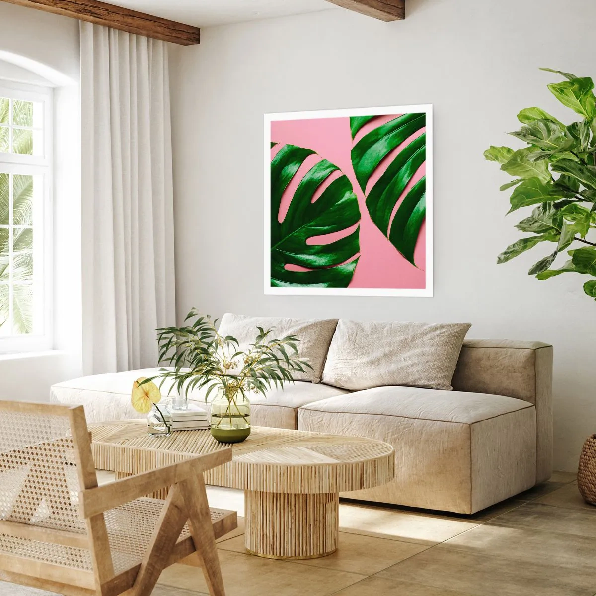 Poster - Rendezvous im Grünen - 40x40 cm