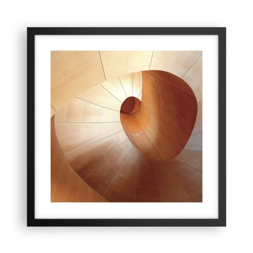 Poster in einem schwarzem Rahmen - Architektonische Serpentine - 40x40 cm