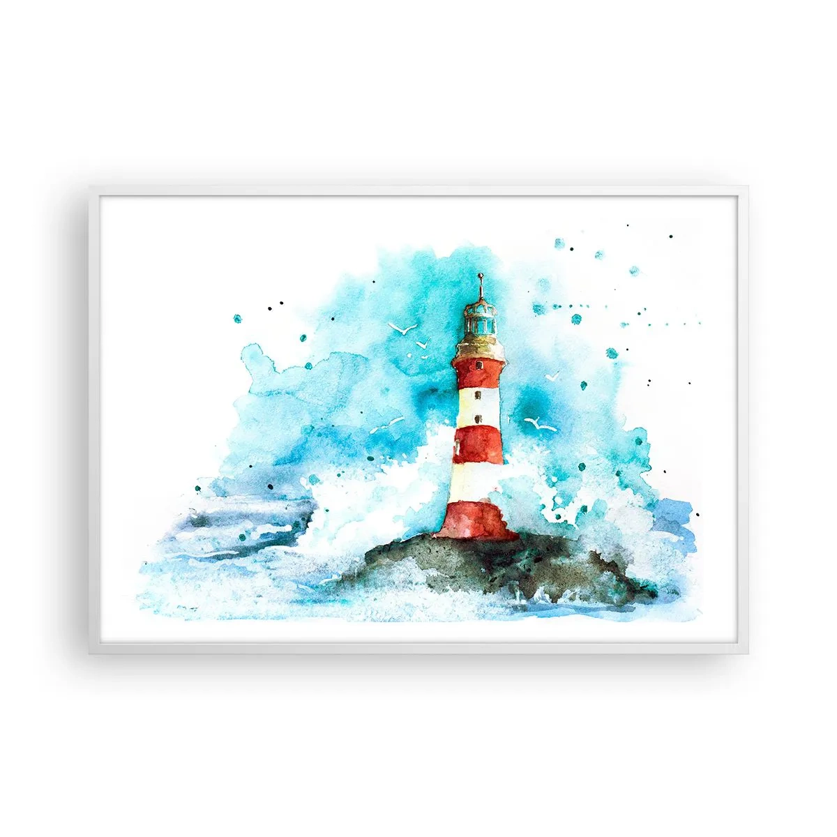 Poster in einem weißen Rahmen - Einheit der Elemente - 100x70 cm
