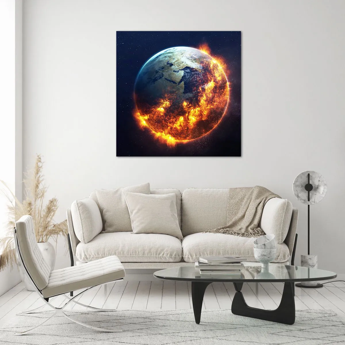 Glasbild - Bild auf glas - Die Flamme der Apokalypse - 30x30 cm