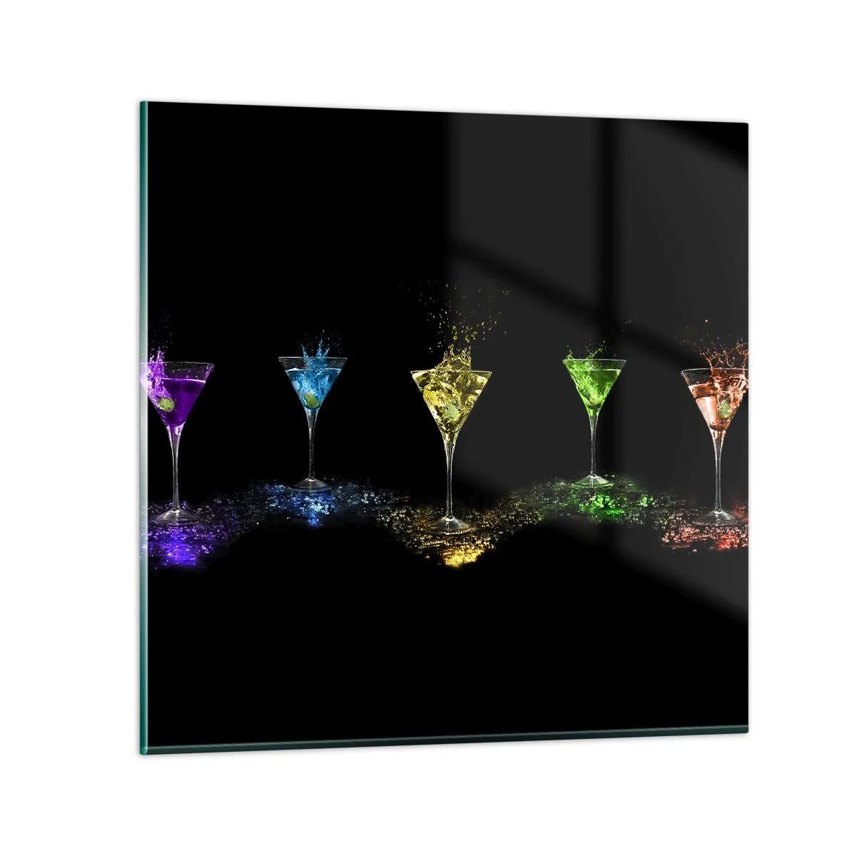 Glasbild - Bild auf glas - Farben der Freude in Kristallglas - 60x60 cm