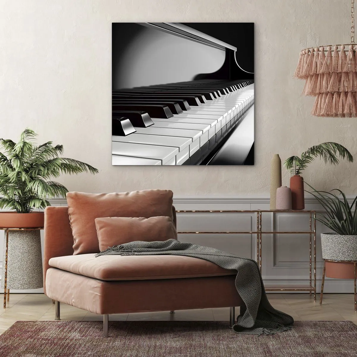 Bild auf Leinwand - Leinwandbild - Harmonie von Formen und Farben - 50x50 cm