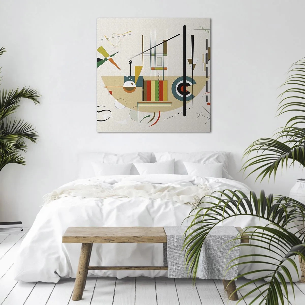 Bild auf Leinwand - Leinwandbild - Und die Welt lacht - 60x60 cm