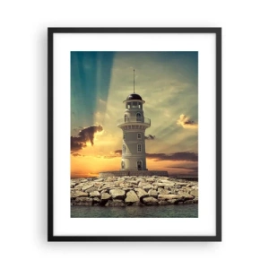 Poster in einem schwarzem Rahmen - Licht - Gut - Schönheit - 40x50 cm