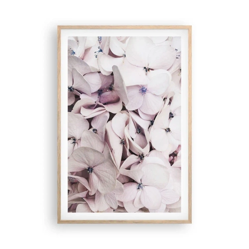 Poster in einem Rahmen aus heller Eiche - In einer Blumenflut - 61x91 cm